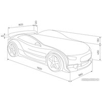 Кровать-машина Futuka kids Neo Ауди 180x80 (синий)