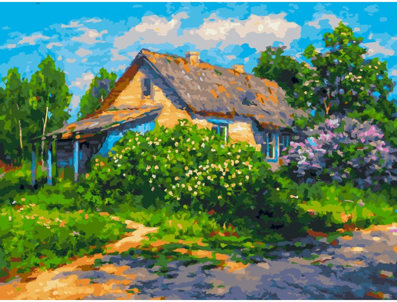 

Картина по номерам Белоснежка Кусты сирени 435-AS