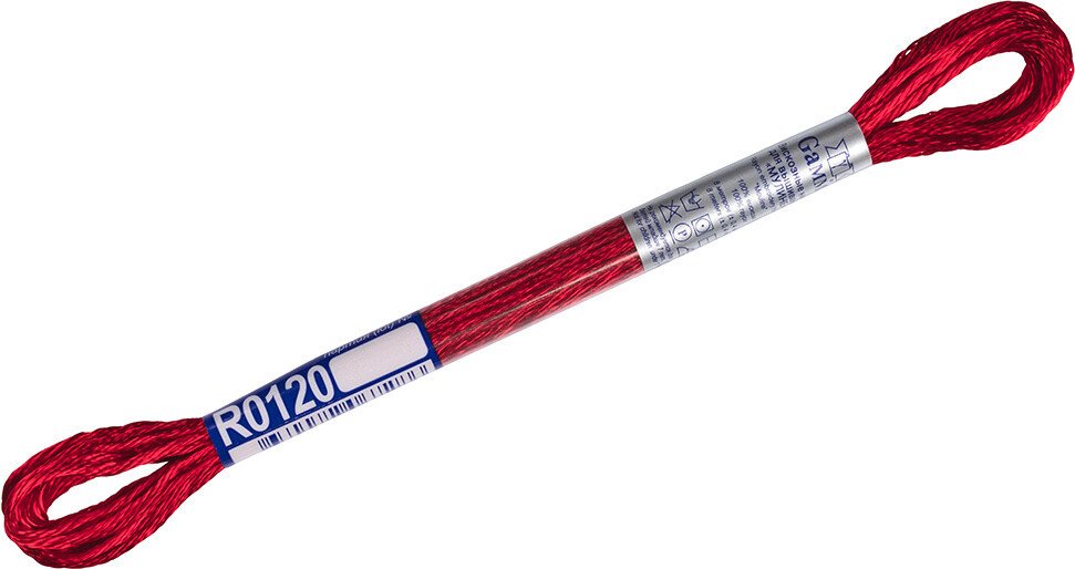 

Нитки для вышивания Gamma Мулине R0120 8 м (т-красный)