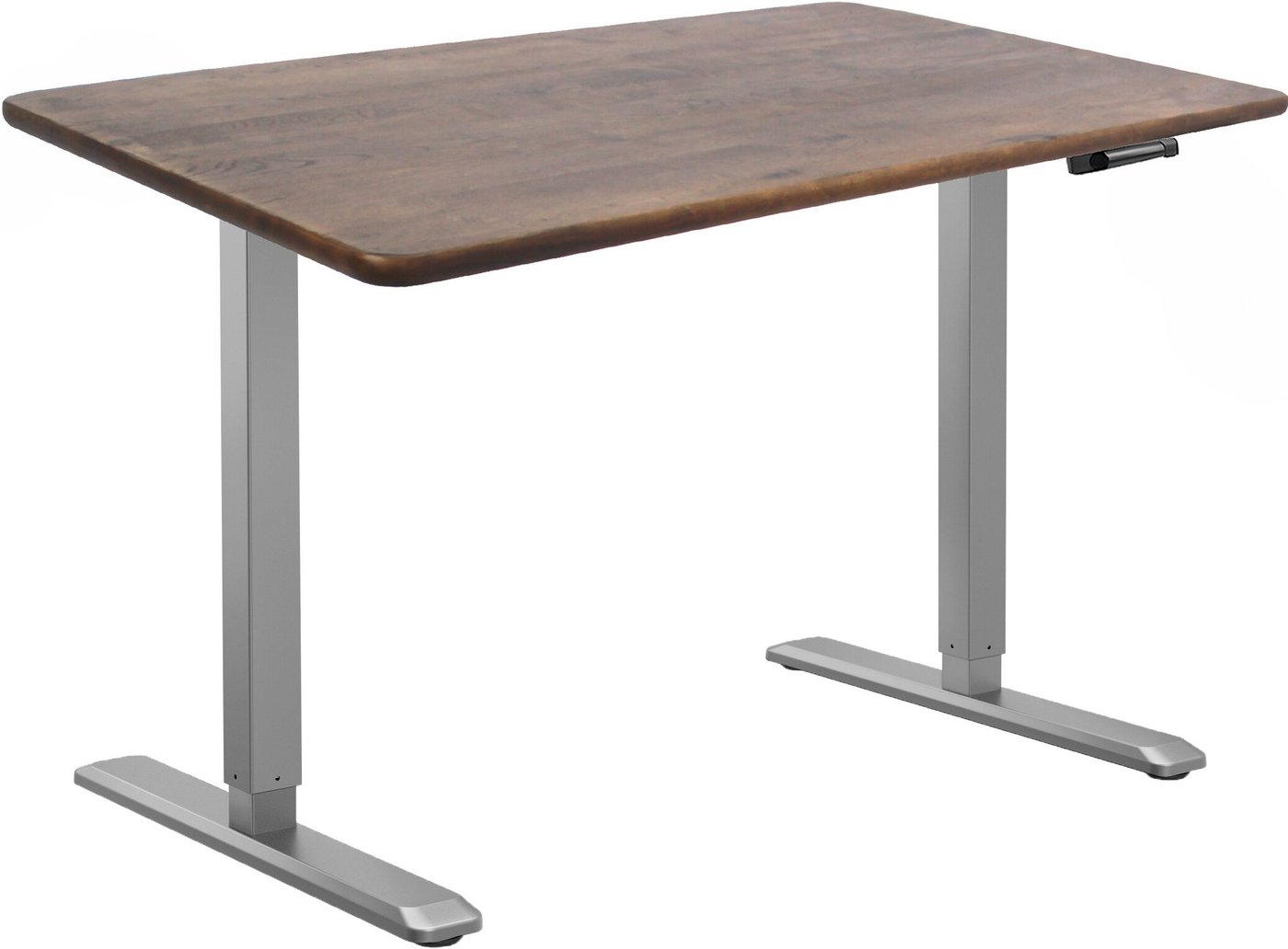 

Стол с регулировкой высоты ErgoSmart Wooden Manual DESKFIT DF100 1300х750х27 мм (прямой край, дуб мореный/серый)