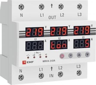 

Реле напряжения EKF MRVA-3 63A