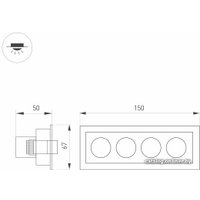 Точечный светильник Arlight MS-ORIENT-BUILT-TURN-TC-S67x150-10W Warm3000 031929