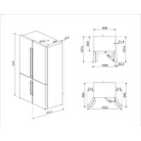 Четырёхдверный холодильник Smeg FQ60BDE
