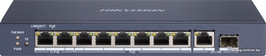 Неуправляемый коммутатор Hikvision DS-3E0510HP-E