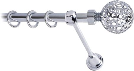 

Карниз для штор Lm Decor Ажур (хром, гладкая, 2.4м 16мм, 1 ряд)
