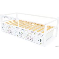 Кровать-тахта Бельмарко Svogen 1359 160x70 (белый, лисята)