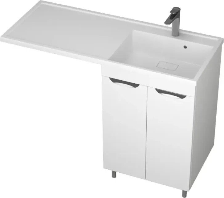 Uncoria Тумба с умывальником Мера 55 с 2-мя дв + Paola Magenta 1200 R (белый)