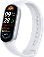 Smart Band 9 NFC (серебристый, с белым силиконовым ремешком, китайская версия)