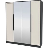 Шкаф распашной Интерлиния Концепт Тренд КТ-Ш4(з) (антрацит/кашемир)