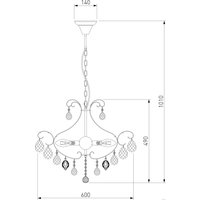 Подвесная люстра Евросвет Crystal 10080/6 (хром/прозрачный хрусталь)