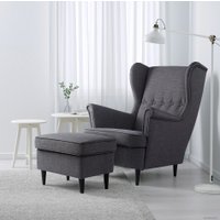 Интерьерное кресло Ikea Страндмон 204.198.84 (шифтебу темно-серый)