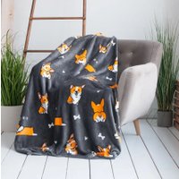 Плед Casa Conforte Festival Корги 150x200 6154161 (серый)