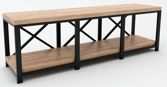 

Тумба Hype Mebel Флорида 150x40 (черный-дуб галифакс натуральный)