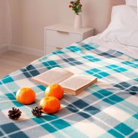 Плед Casa Conforte London 130x170 6155160 (изумрудный/синий)