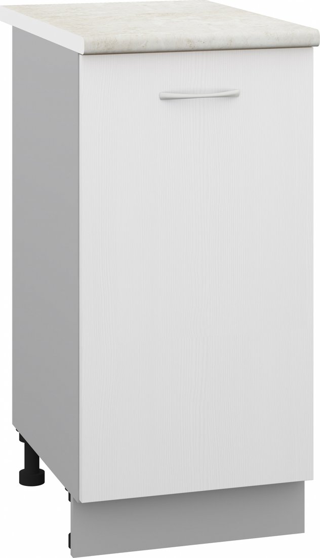 Шкаф напольный Кортекс-мебель Корнелия Лира НШ40р (белый/королевский опал)