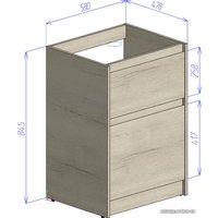  BelBagno Тумба под умывальник Kraft-LVD-580/1200-2C-PIA-PP (pino pasaden)