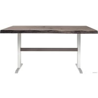 Кухонный стол Buro7 Двутавр 150 (с обзолом и сучками, дуб мореный/белый)