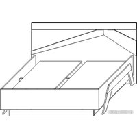Кровать КМК Мебель Скандинавия 140 0905.36 (антрацит/дуб наварра)