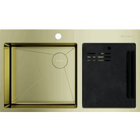 Кухонная мойка Omoikiri Akisame 86-2 Side lg (светлое золото)