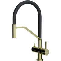 Смеситель Omoikiri Akeno-LG (светлое золото/черный)