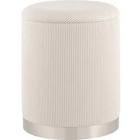 Пуфик Stool Group Эмили 19A205CG-2 (серебро/вельвет молочный)