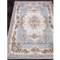 Ковер для жилой комнаты Merinos Valencia Deluxe 4015-STAN-L.BLUE-BROWN (1.5x2.3)