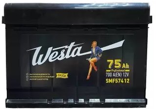 

Автомобильный аккумулятор Westa Black Asia R+ (75 А·ч)