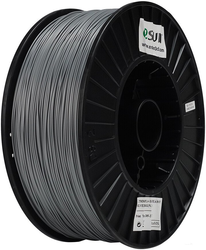 Филамент eSUN PLA+ PLA+175S3B1 (1.75 мм, 3 кг, серебристый)