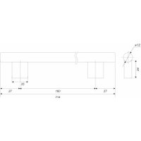 Ручка мебельная Boyard Rock RS325SC.5/160