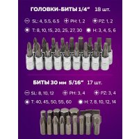 Набор трещотка с головками и битами Помощник 41082-5 (108 предметов)