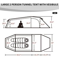 Кемпинговая палатка Naturehike Opalus 2 20D (зеленый)