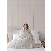 Одеяло Лен наш Лен/овечья шерсть Евро 208840 (200x220, бежевый)