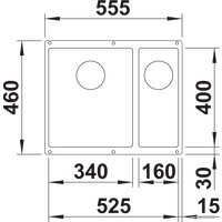 Кухонная мойка Blanco Rotan 340/160-U 526096 (черный)