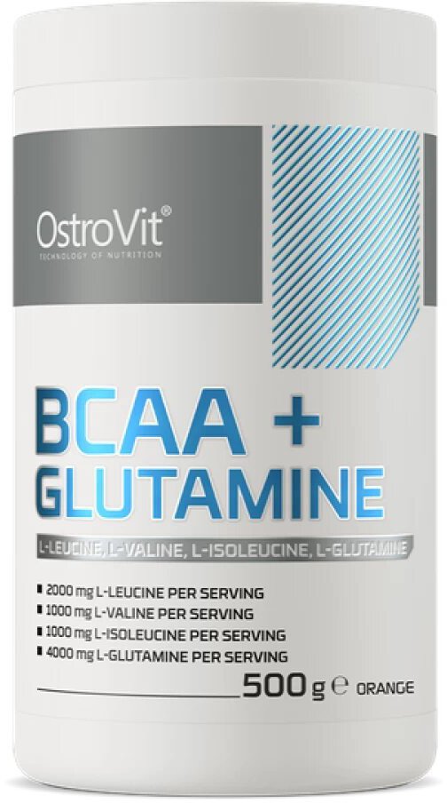 

BCAA OstroVit BCAA + Glutamine (апельсин, 500г)