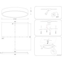 Светильник-тарелка Ambrella light FV5538 BK (черный)