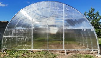 Теплица КомфортПром двухстворчатая 40x20/1 6x6 м (TitanPlast 3.8 мм)