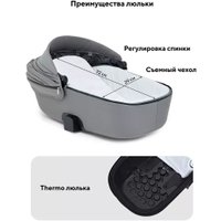 Универсальная коляска Rant Teo Soft RA121 (2 в 1, soft grey)