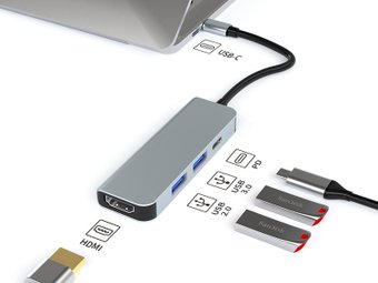 Док-станция Lalaunicky FX-2303 Type-C 4in1