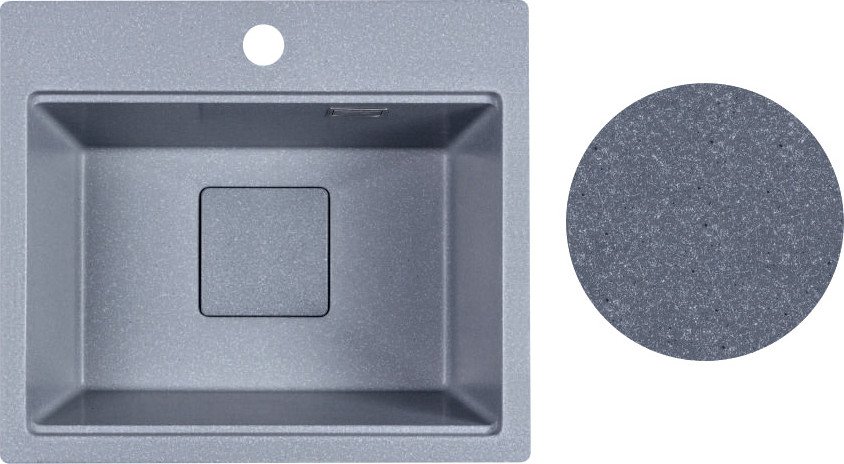 

Кухонная мойка Marblan Comfort 48 (серебристый, с сифоном)