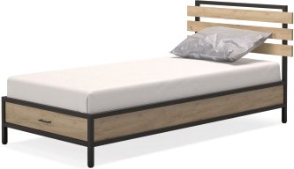 

Кровать Millwood Neo Loft КМ-1.1/1 Л (дуб золотой Craft/металл черный)