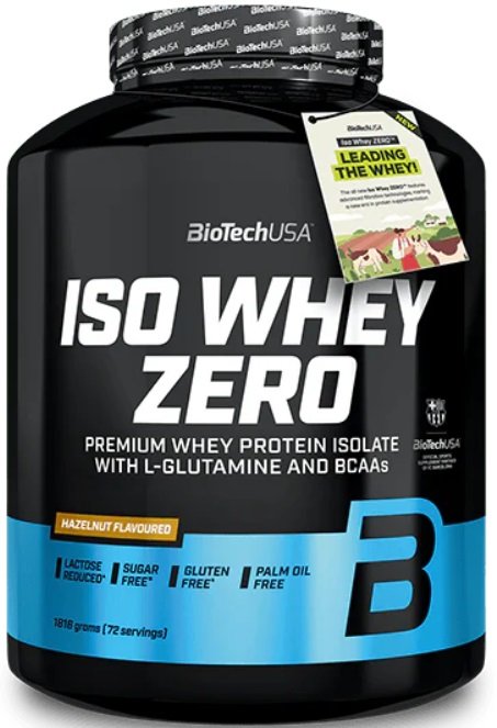 Протеин сывороточный (изолят) BioTech USA Iso Whey Zero (фундук, 1816г)