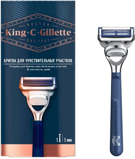 

Бритвенный станок Gillette King C. для чувствительных участков