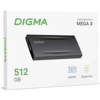 Внешний накопитель Digma MEGA X DGSM8512G2MGG 512GB