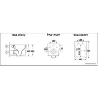 Унитаз подвесной CeramaLux 5170-18 (черный)