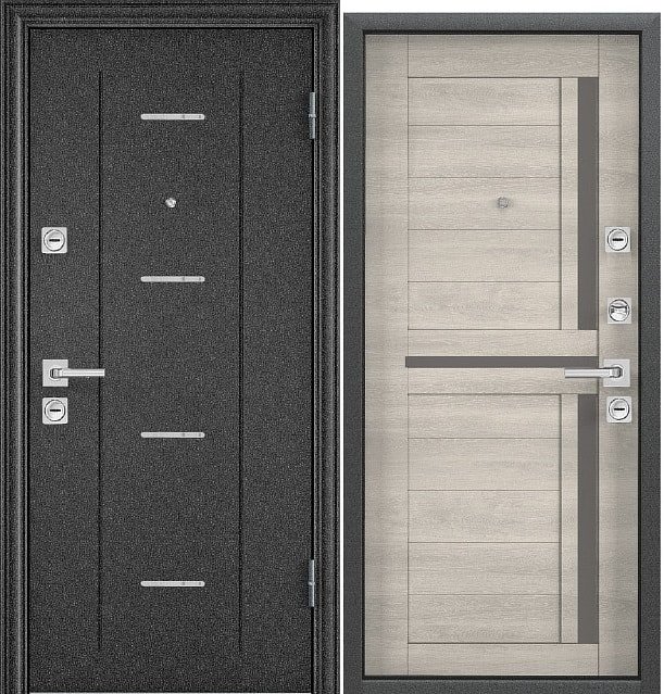 

Металлическая дверь Torex Дельта MP-28 205x96 (черный/серый, правый)