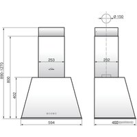 Кухонная вытяжка Elikor Гамма 60П-650-Э3Д (антрацит/серебро) (946118)