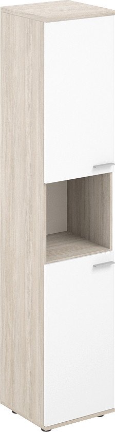 Шкаф-пенал Norden Высокий левый с нишей SG.846.OL.WH.WH.L (дуб светлый/белый)