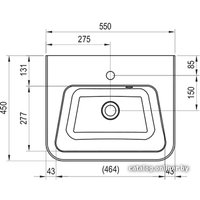 Умывальник Ravak 10° 550 55x45 [XJI01155000]