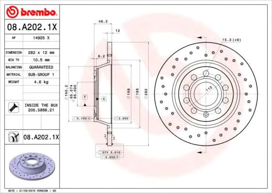 

Brembo 08A2021X