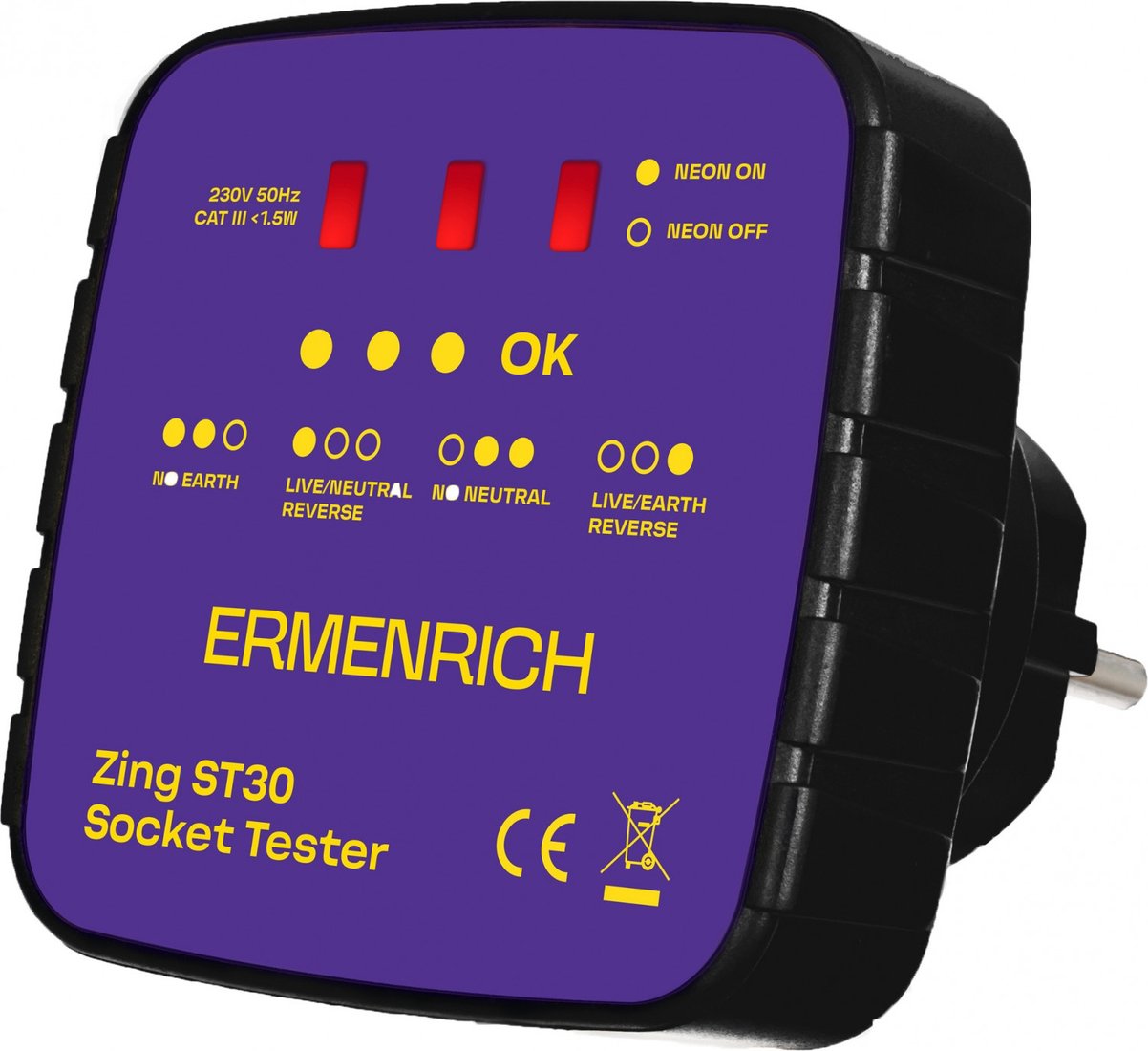 

Тестер розеток Ermenrich Zing ST30